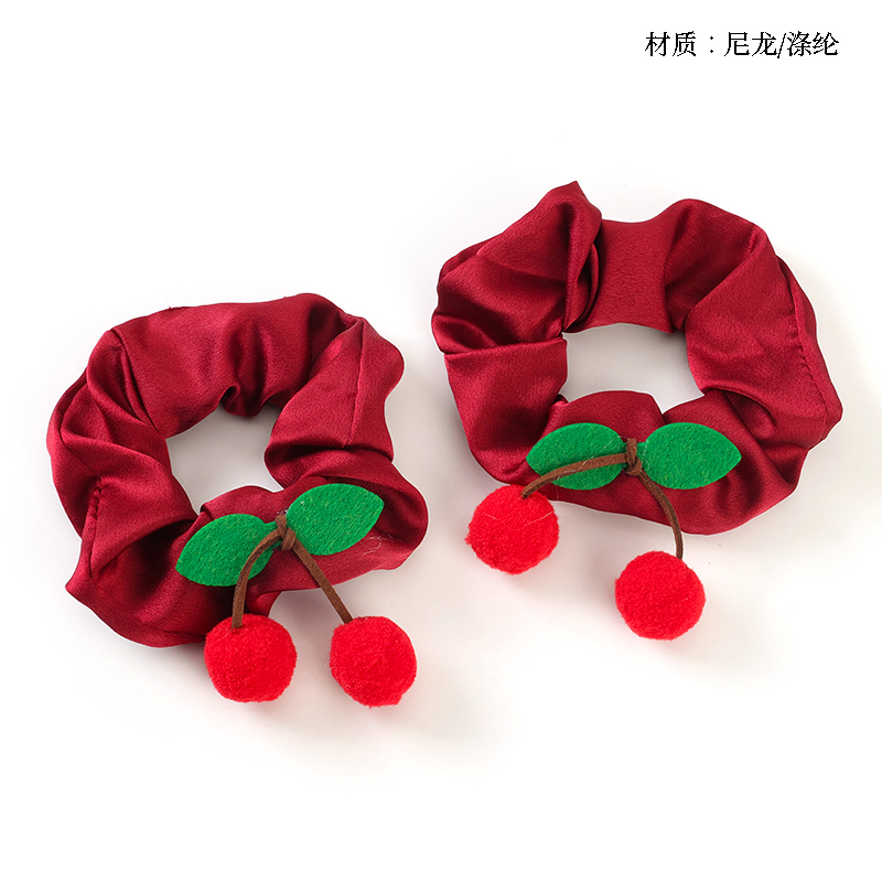 Boxed red satin cherry large intestine ring