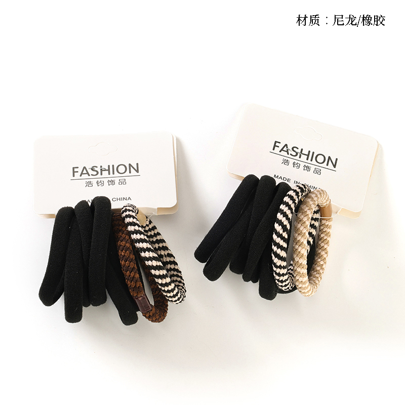 Two-color striped elevator rubber band