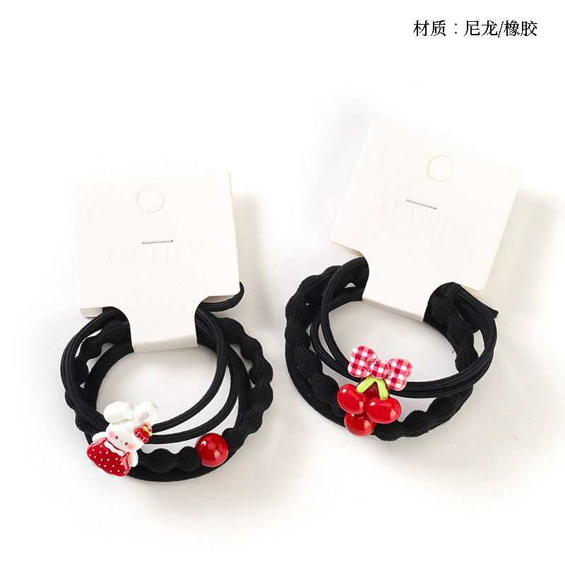 Three Cartoon Cherry Accessories Rubber Tendons