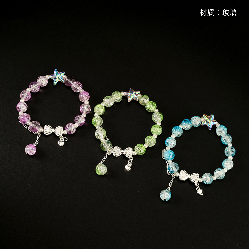 Crack Bead Starfish Bow Ttie Bracelet