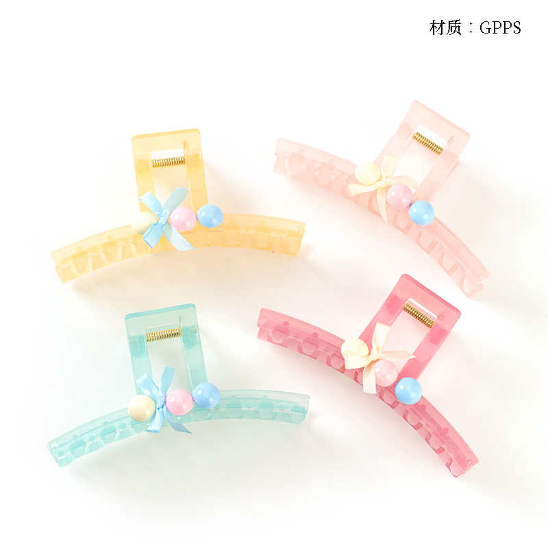 13cm jelly color bow tie beads large claw