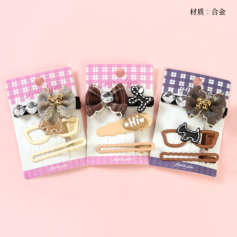 Boxed zircon bow tie accessories duck clip