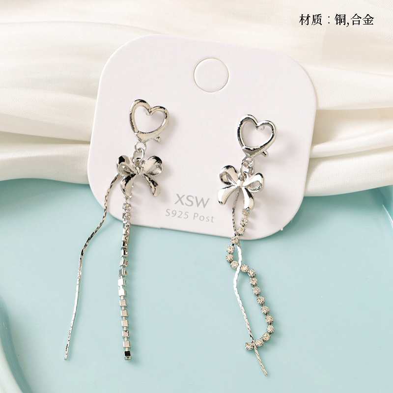 long love bow stud earrings