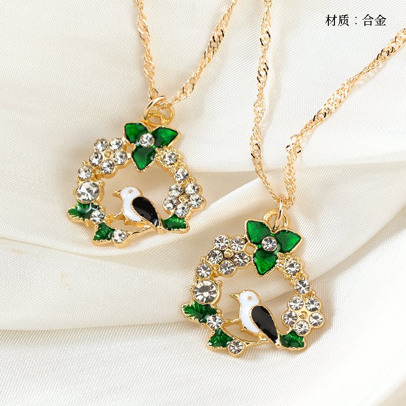 Mori Flower Branch Bird Necklace