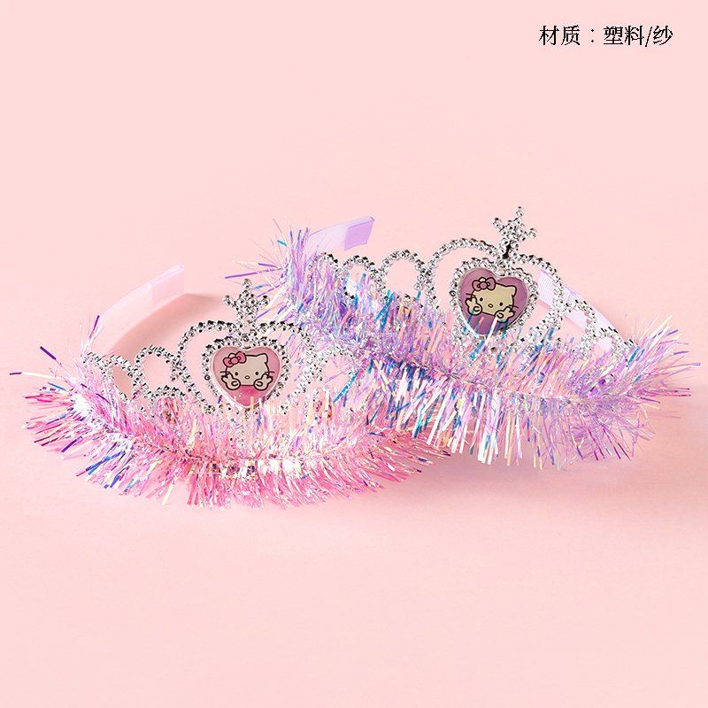 Boxed Cartoon Brilliant Silk Crown Children's Head Buckle