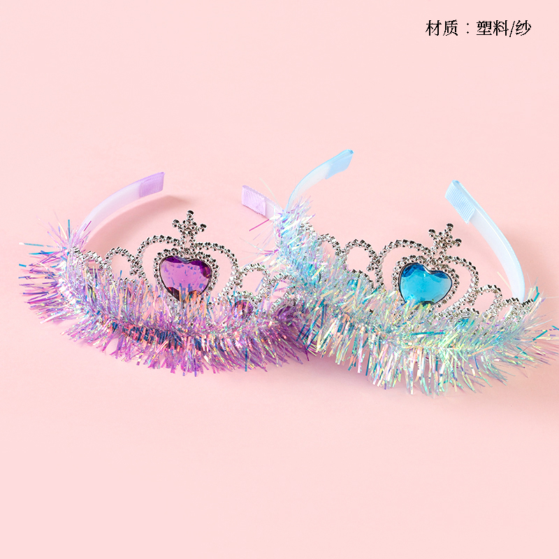 Boxed Brilliant Silk Jewel Crown Children's Head Buckle