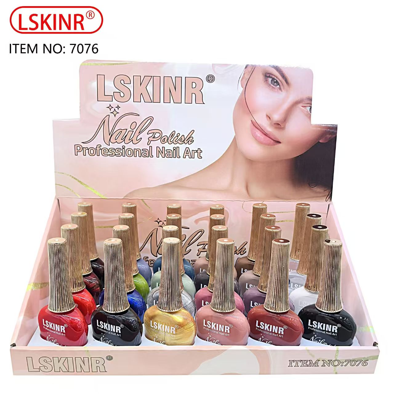 7076 Gold Cover Color Nail Polish