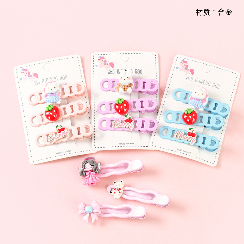 Boxed Pink Bow Cartoon Accessories Duck Clip