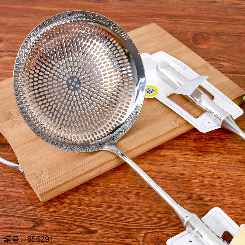 706-304 Elegant Round Head Glossy Large Hole Strainer 1 x 12