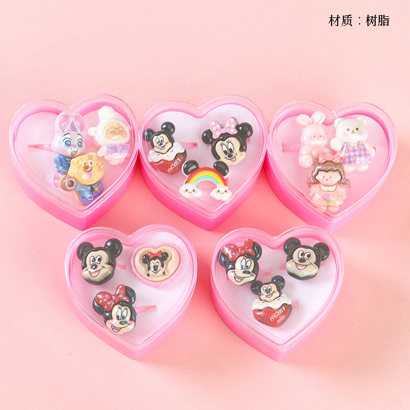 BOXED THREE CARTOON ACCESSORIES CHILDREN RING