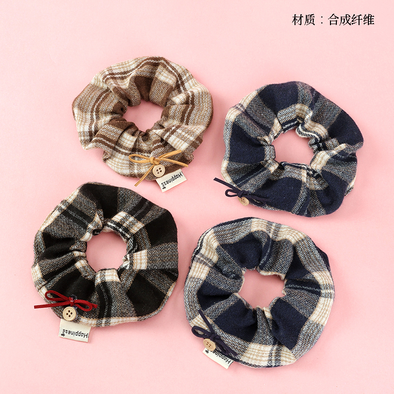 New gold thread plaid large intestine ring