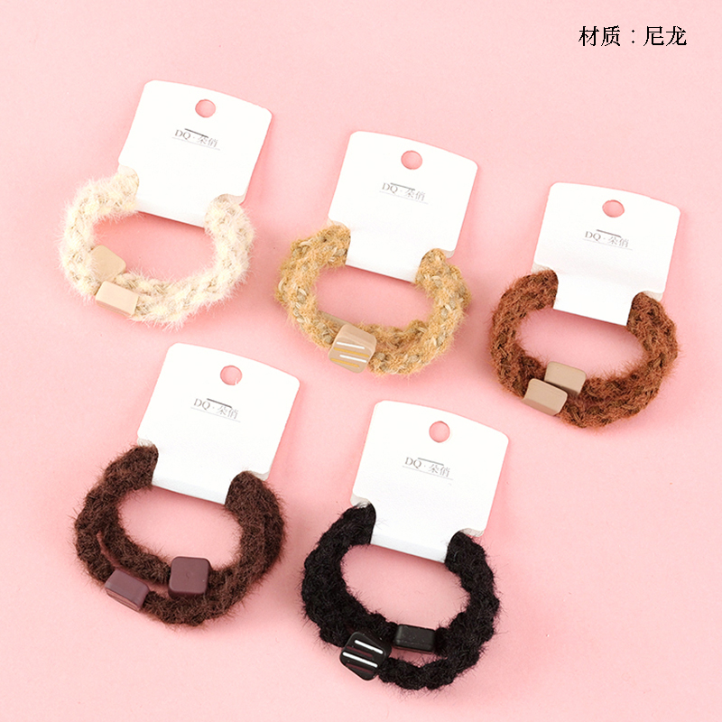 Two milk tea striped box accessories rubber bands