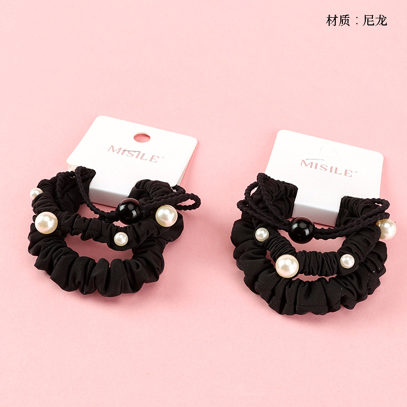 Boxed black beaded combination rubber band (3)