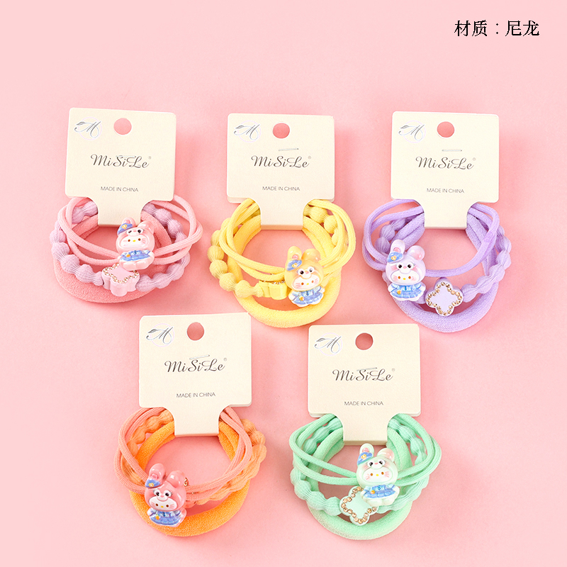 Color rabbit headgear KT accessories combination rubber band (3)