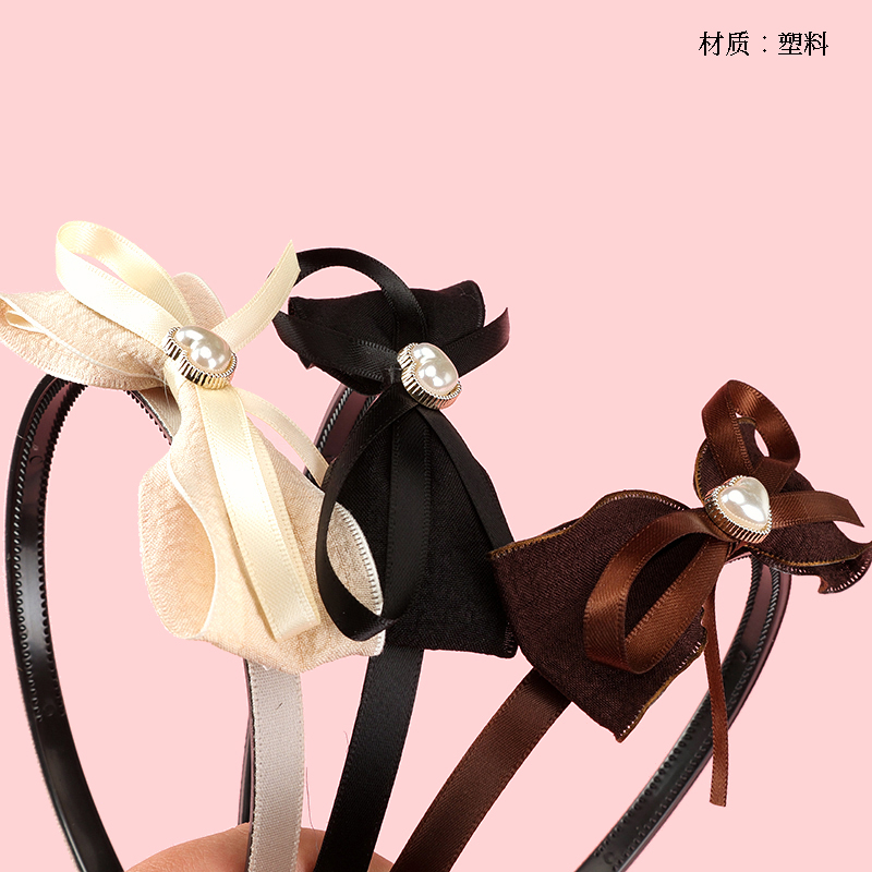 Boxed Pearl Accessories Bow-tie Head Buckle