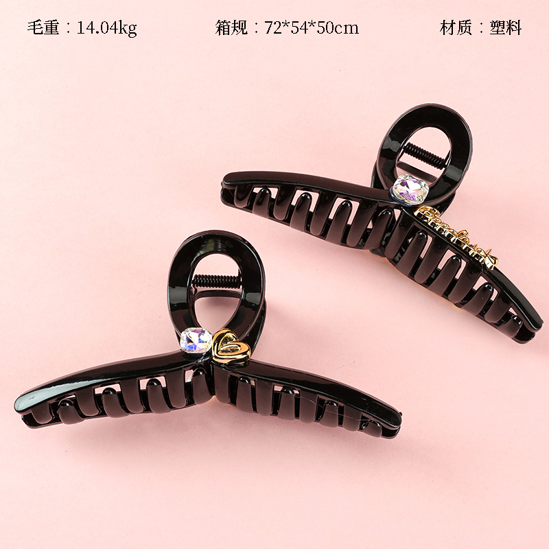 13cm black double-sided crystal accessories large claw