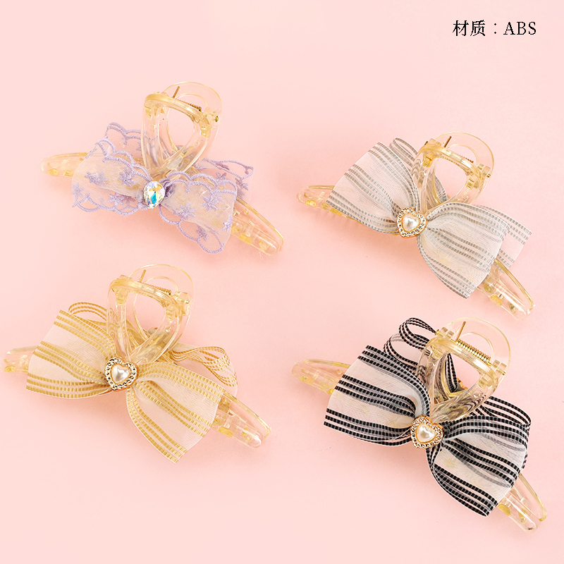 13cm double-sided lace bow tie claw