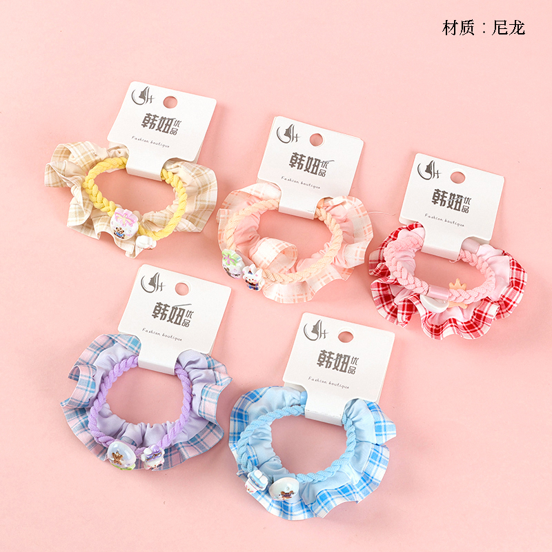 Color cartoon strawberry accessories combination rubber band (2)