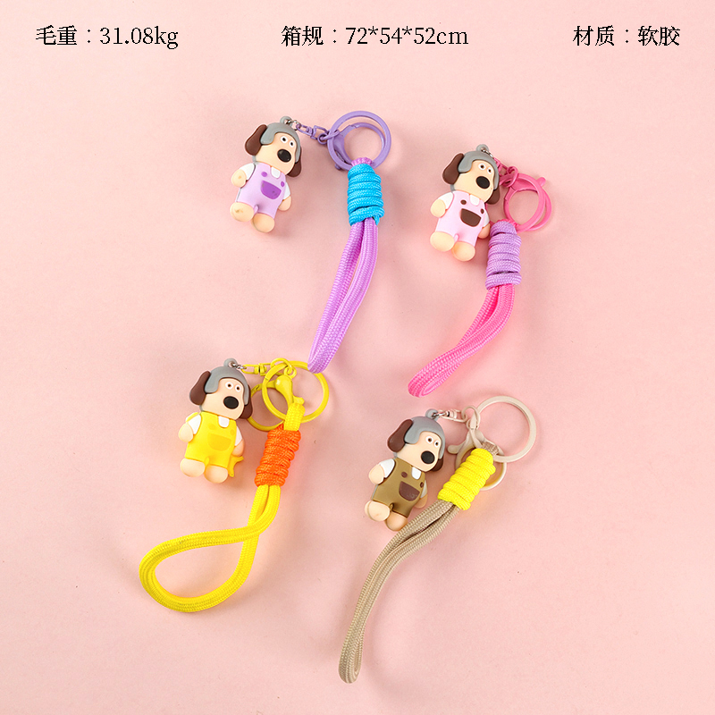 Cartoon handdog pendant (round rope)