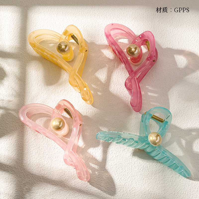 13cm jelly color double-sided pearl claw