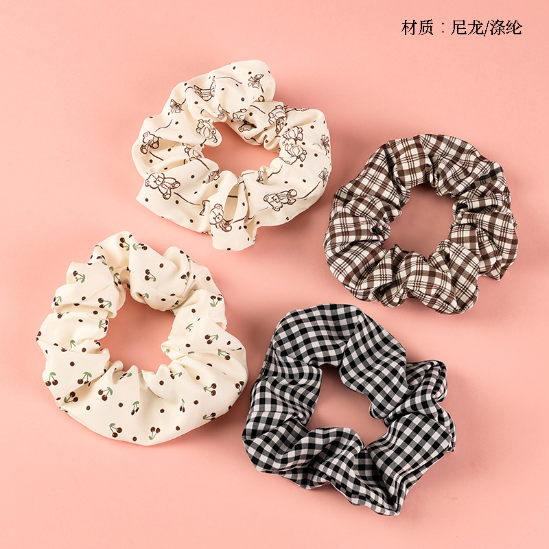 Basket Dark Printed Check Bowel Ring