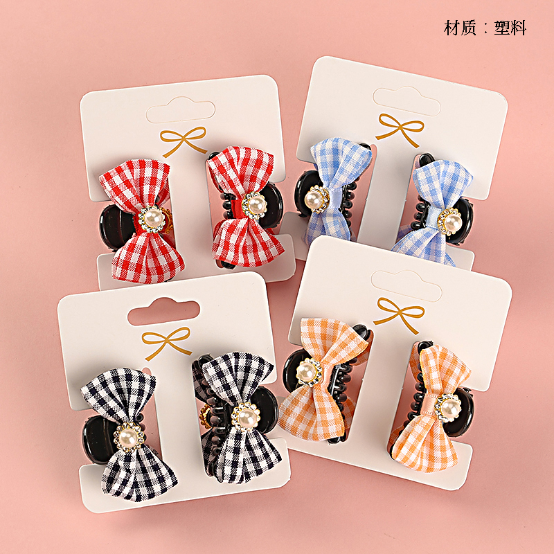 Boxed double-sided pearl bow tie accessories small claw (2)