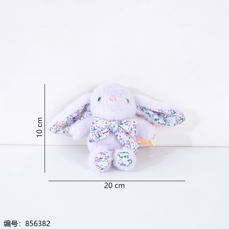 Five-Flower Bow Tie Rabbit Charm