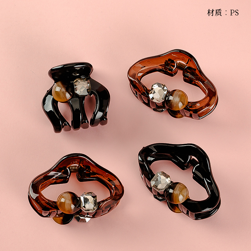 Boxed double-sided crystal bead accessories small claw