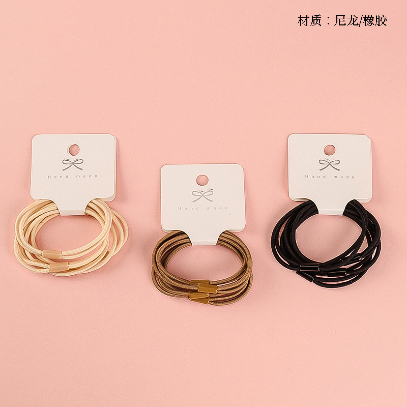 Boxed four two-in-one curry color rubber bands