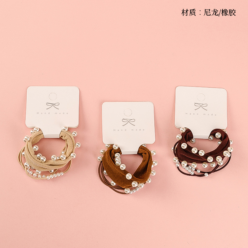 Boxed milk tea color pearl rubber band combination