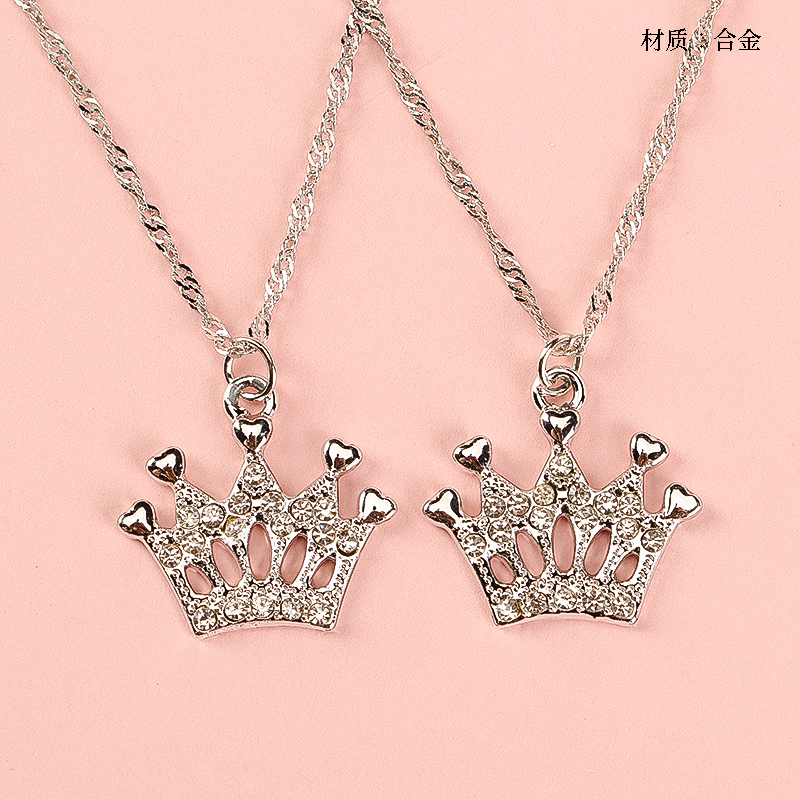 Diamond Crown Water Ripple Necklace
