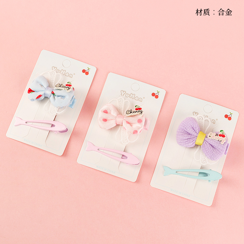 Boxed printed lace bow tie accessories duck clip