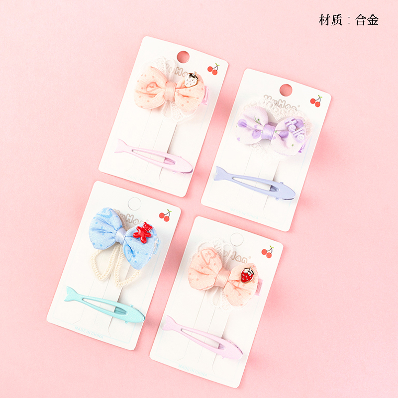 Boxed Double Lace Flower Accessories Duck Clip