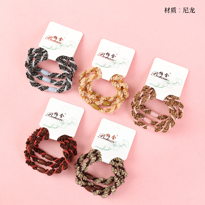 Boxed three small fragrant wind twist rubber band