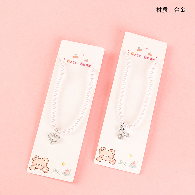 Full Diamond Pendant Pearl Necklace