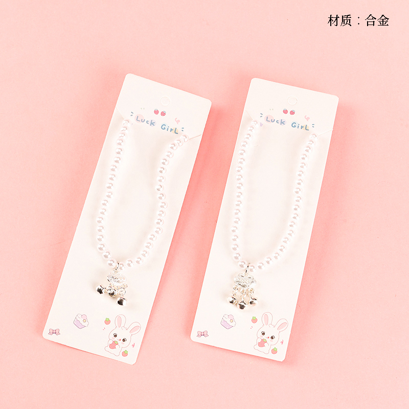 Long Life Lock Pendant Pearl Necklace