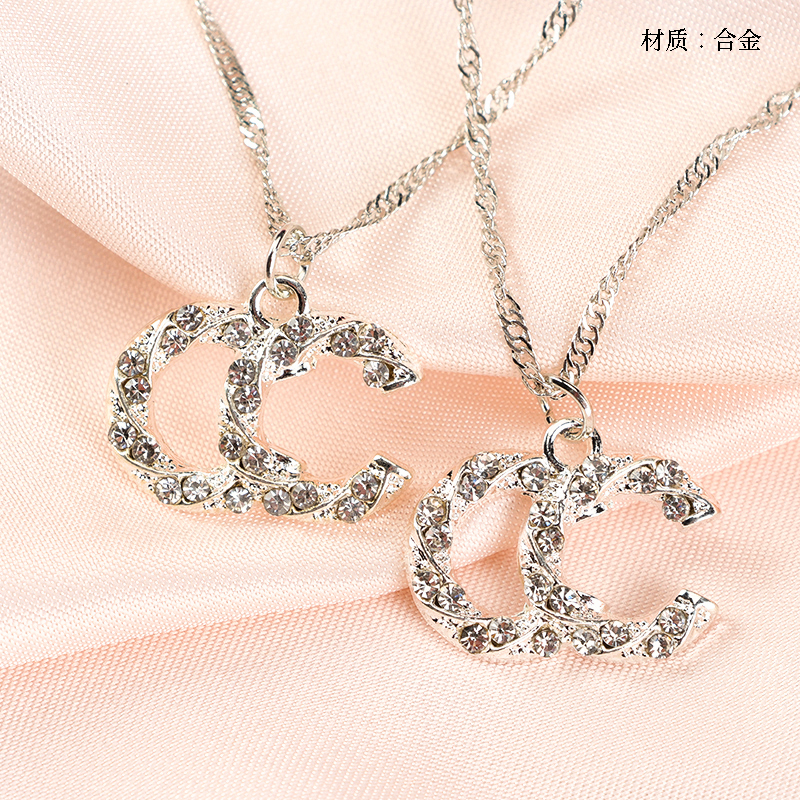 New full diamond CC necklace