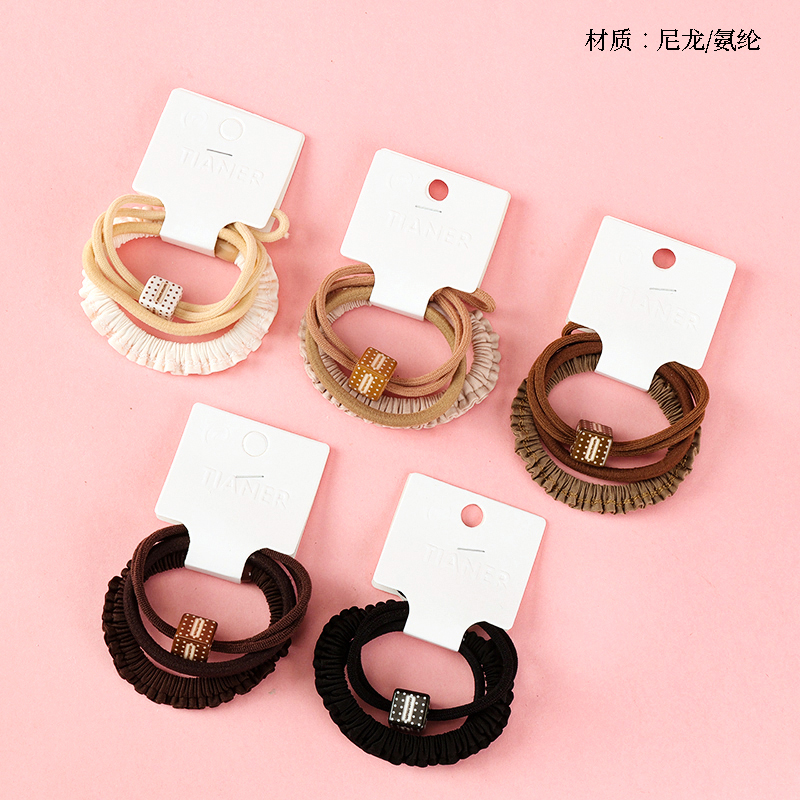 Three curry color box accessories combination rubber band