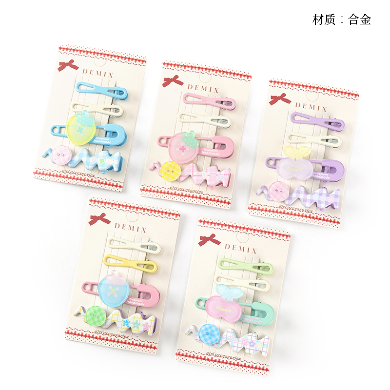 Boxed Jelly Color Fruit Accessories Duck Clip