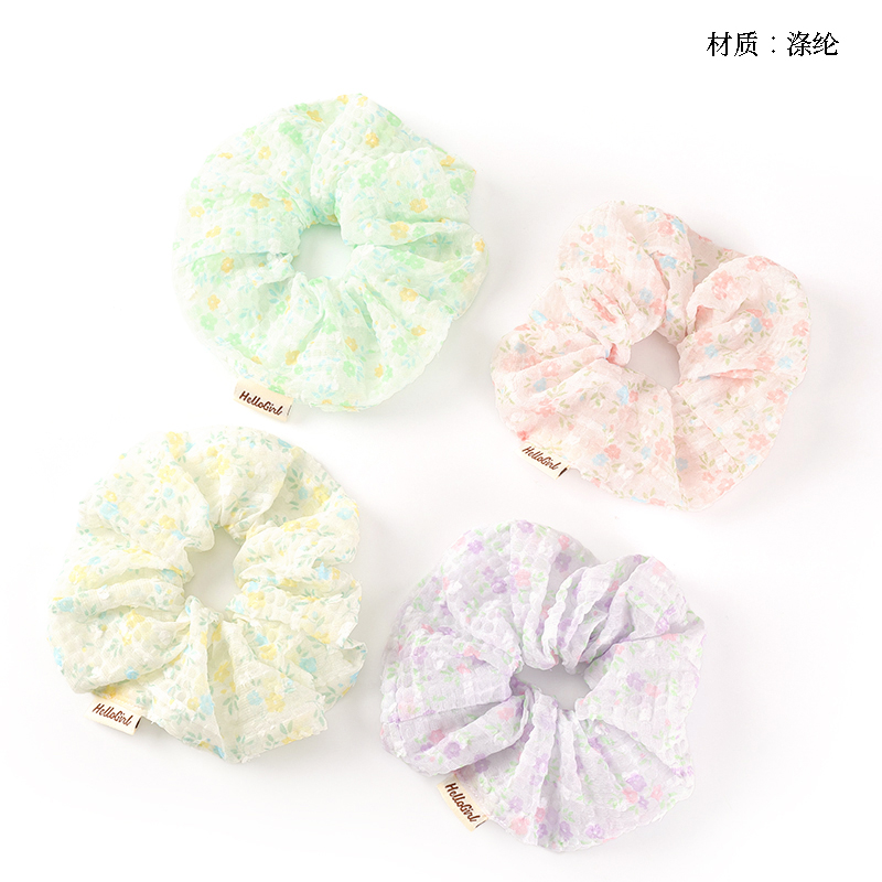 Net red bubble gauze floral large intestine ring