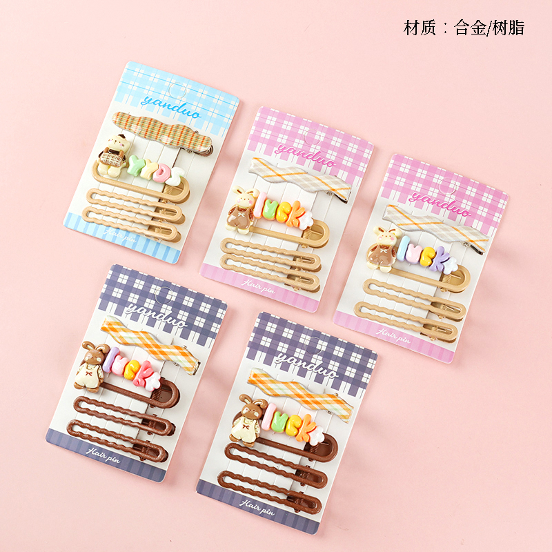 boxed resin letter cartoon accessories duck clip