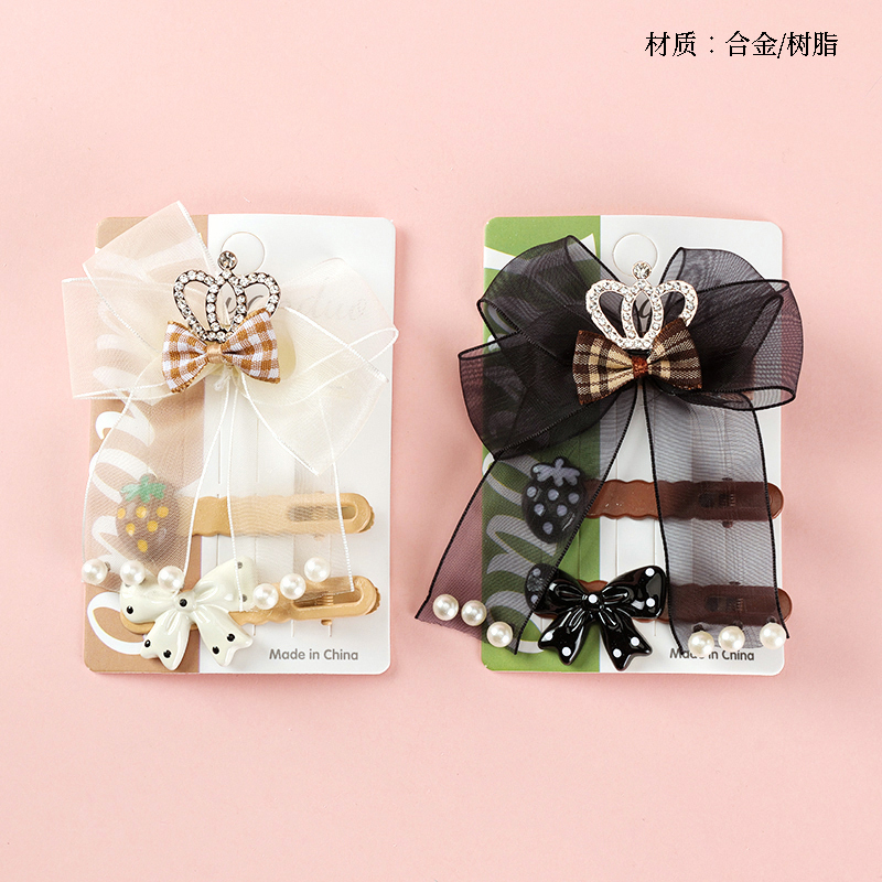Boxed Gauze Bow Accessories Duck Clip