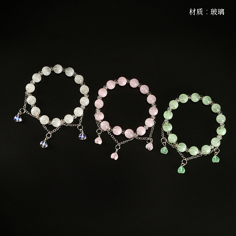 Colorful Peach Fringe Bracelet