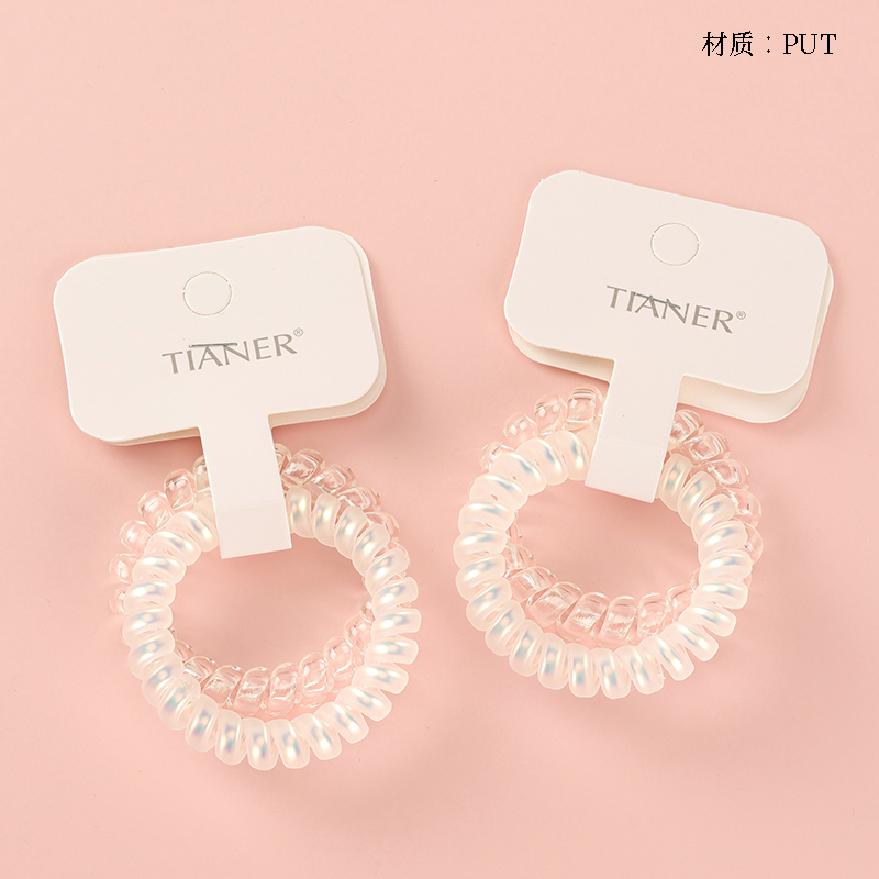 Boxed two frosted transparent telephone wires (1 1)