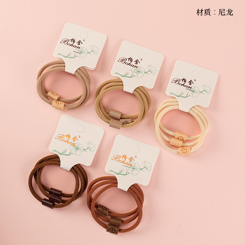 Boxed Three Curry Smiley Round Tube Twill Rubber Tendons