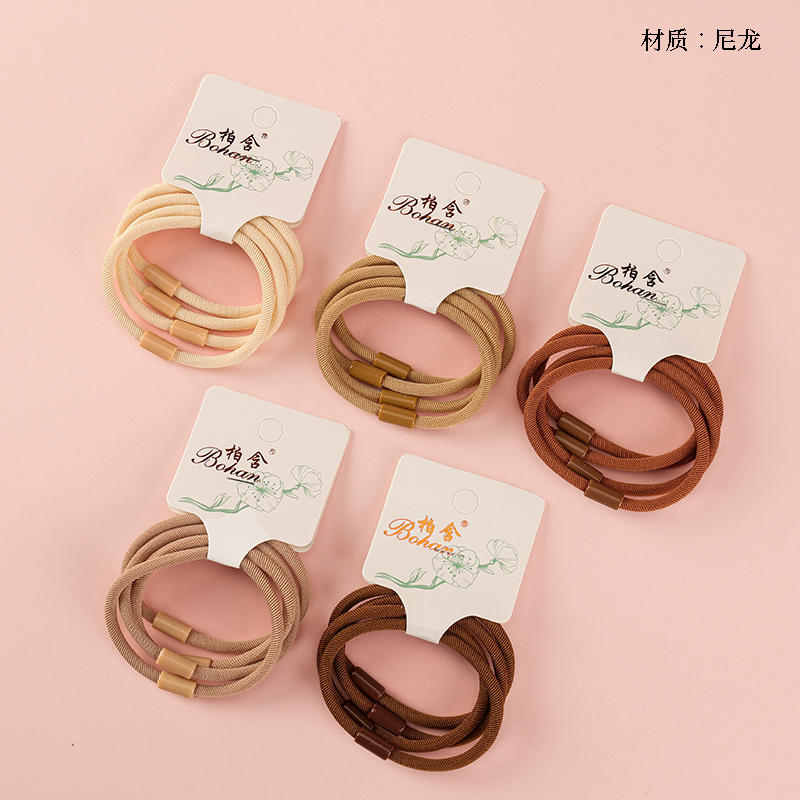 Boxed four milk tea-colored twill bands