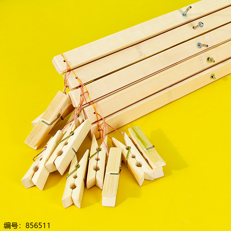 Natural Color Large Bamboo Pants Clips 5pcs 020-4