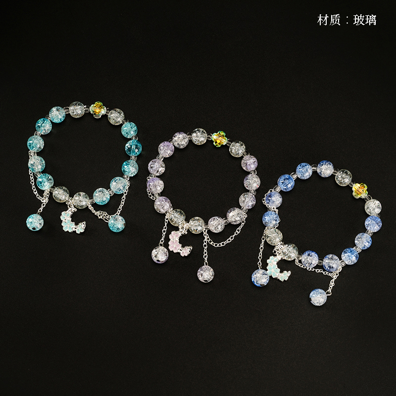 Ice spirit oil drop wreath bracelet