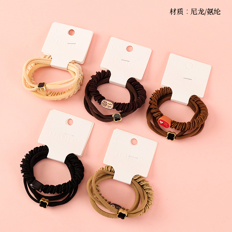 Three curry color oil drop drill accessories rubber band