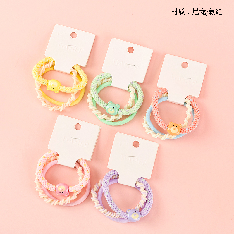 Three colored bear accessories rubber bands